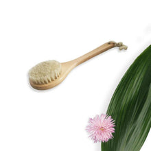 Load image into Gallery viewer, Kalon Natural Bristle Bath Brush with Long Handle
